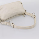BOTTEGA VENETA Shoulder Bag Leather White Gold Auth 201972-7