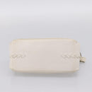 BOTTEGA VENETA Shoulder Bag Leather White Gold Auth 201972-9