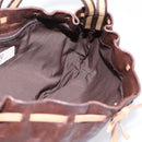 Miu Miu Shoulder Bag Leather Brown Silver Auth 201975-18