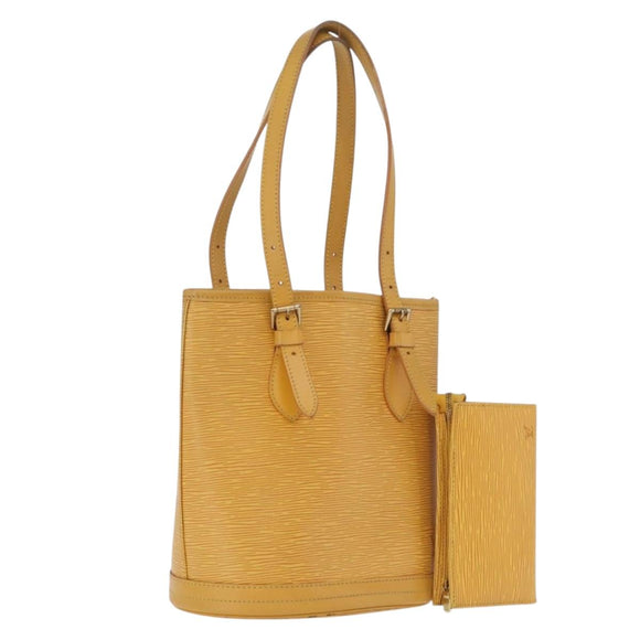 LOUIS VUITTON Epi Bucket PM Shoulder Bag SPO Yellow LV Auth 201976V