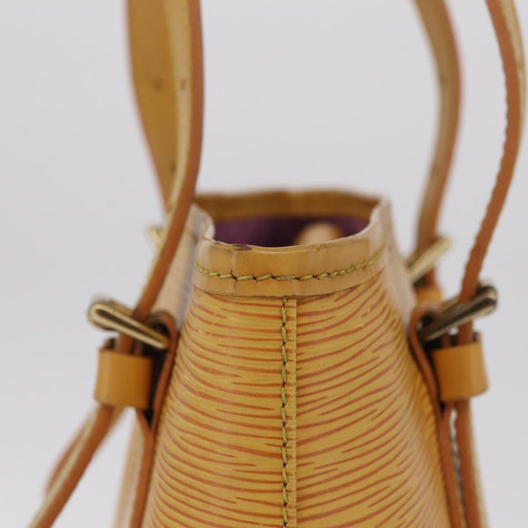 LOUIS VUITTON Epi Bucket PM Shoulder Bag SPO Yellow LV Auth 201976V