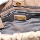 Miu Miu Hand Bag Vitello Lux Leather 2way Beige Gold Auth 201979A-18