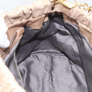 Miu Miu Hand Bag Vitello Lux Leather 2way Beige Gold Auth 201979A-19