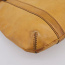 Christian Dior Tote Bag Leather Beige Auth 201982-14