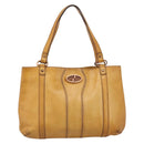Christian Dior Tote Bag Leather Beige Auth 201982-13