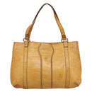 Christian Dior Tote Bag Leather Beige Auth 201982-2