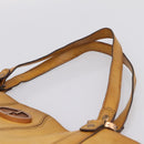Christian Dior Tote Bag Leather Beige Auth 201982-8