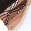 Burberrys Nova Check Shoulder Bag Canvas Beige Silver Auth 201983-12