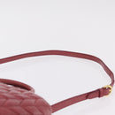 Miu Miu Matelasse Hand Bag Leather 2way Pink Gold Auth 201984A-15
