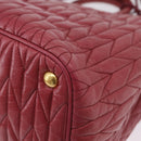 Miu Miu Matelasse Hand Bag Leather 2way Pink Gold Auth 201984A-20