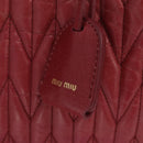 Miu Miu Matelasse Hand Bag Leather 2way Pink Gold Auth 201984A-22