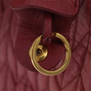 Miu Miu Matelasse Hand Bag Leather 2way Pink Gold Auth 201984A-10