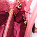 Miu Miu Matelasse Hand Bag Leather 2way Pink Gold Auth 201984A-25