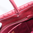 Miu Miu Matelasse Hand Bag Leather 2way Pink Gold Auth 201984A-29
