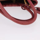 Miu Miu Matelasse Hand Bag Leather 2way Pink Gold Auth 201984A-7
