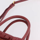 Miu Miu Matelasse Hand Bag Leather 2way Pink Gold Auth 201984A-14