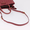 Miu Miu Matelasse Hand Bag Leather 2way Pink Gold Auth 201984A-8