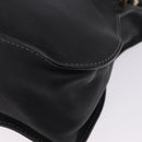 Chloe Mercy Hand Bag Leather Black Gold Auth 201985V-16