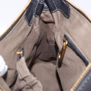 Chloe Mercy Hand Bag Leather Black Gold Auth 201985V-19
