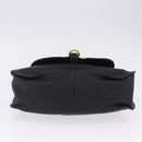 Chloe Mercy Hand Bag Leather Black Gold Auth 201985V-5