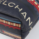 CHANEL Central Station Tote Bag PVC Canvas Navy Silver CC Auth 201987-10
