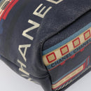 CHANEL Central Station Tote Bag PVC Canvas Navy Silver CC Auth 201987-14