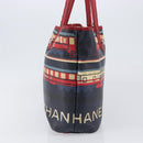 CHANEL Central Station Tote Bag PVC Canvas Navy Silver CC Auth 201987-3
