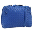 BOTTEGA VENETA INTRECCIATO Shoulder Bag Leather Blue Auth 201989V-1