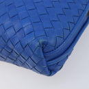 BOTTEGA VENETA INTRECCIATO Shoulder Bag Leather Blue Auth 201989V-15