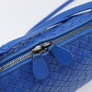 BOTTEGA VENETA INTRECCIATO Shoulder Bag Leather Blue Auth 201989V-18