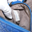 BOTTEGA VENETA INTRECCIATO Shoulder Bag Leather Blue Auth 201989V-11