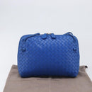 BOTTEGA VENETA INTRECCIATO Shoulder Bag Leather Blue Auth 201989V-12