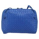BOTTEGA VENETA INTRECCIATO Shoulder Bag Leather Blue Auth 201989V-2