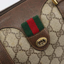 GUCCI GG Supreme Web Sherry Line Hand Bag PVC Beige Gold 39 02 006 Auth 201990-18