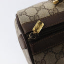 GUCCI GG Supreme Web Sherry Line Hand Bag PVC Beige Gold 39 02 006 Auth 201990-10