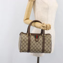 GUCCI GG Supreme Web Sherry Line Hand Bag PVC Beige Gold 39 02 006 Auth 201990-24