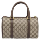 GUCCI GG Supreme Web Sherry Line Hand Bag PVC Beige Gold 39 02 006 Auth 201990-2