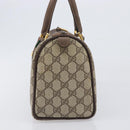 GUCCI GG Supreme Web Sherry Line Hand Bag PVC Beige Gold 39 02 006 Auth 201990-3
