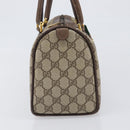 GUCCI GG Supreme Web Sherry Line Hand Bag PVC Beige Gold 39 02 006 Auth 201990-4