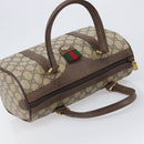 GUCCI GG Supreme Web Sherry Line Hand Bag PVC Beige Gold 39 02 006 Auth 201990-6