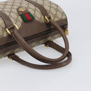 GUCCI GG Supreme Web Sherry Line Hand Bag PVC Beige Gold 39 02 006 Auth 201990-7