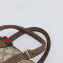 GUCCI GG Supreme Web Sherry Line Hand Bag PVC Beige Gold 39 02 006 Auth 201990-8