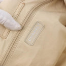 CHANEL V-Stitch Icon Series Chain Bag Canvas Beige Silver CC Auth 201991A-15