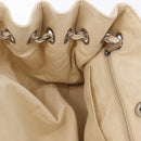 CHANEL V-Stitch Icon Series Chain Bag Canvas Beige Silver CC Auth 201991A-17