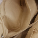 CHANEL V-Stitch Icon Series Chain Bag Canvas Beige Silver CC Auth 201991A-20