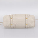 Miu Miu Hand Bag Vitellolux 2way White Gold Auth 201997A-5