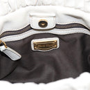 Miu Miu Hand Bag Vitellolux 2way White Gold Auth 201997A-17