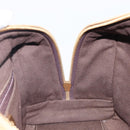 LOEWE Amazona 28 Hand Bag Leather Beige Gold Auth 202000A-22