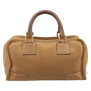 LOEWE Amazona 28 Hand Bag Leather Beige Gold Auth 202000A-2