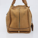 LOEWE Amazona 28 Hand Bag Leather Beige Gold Auth 202000A-4